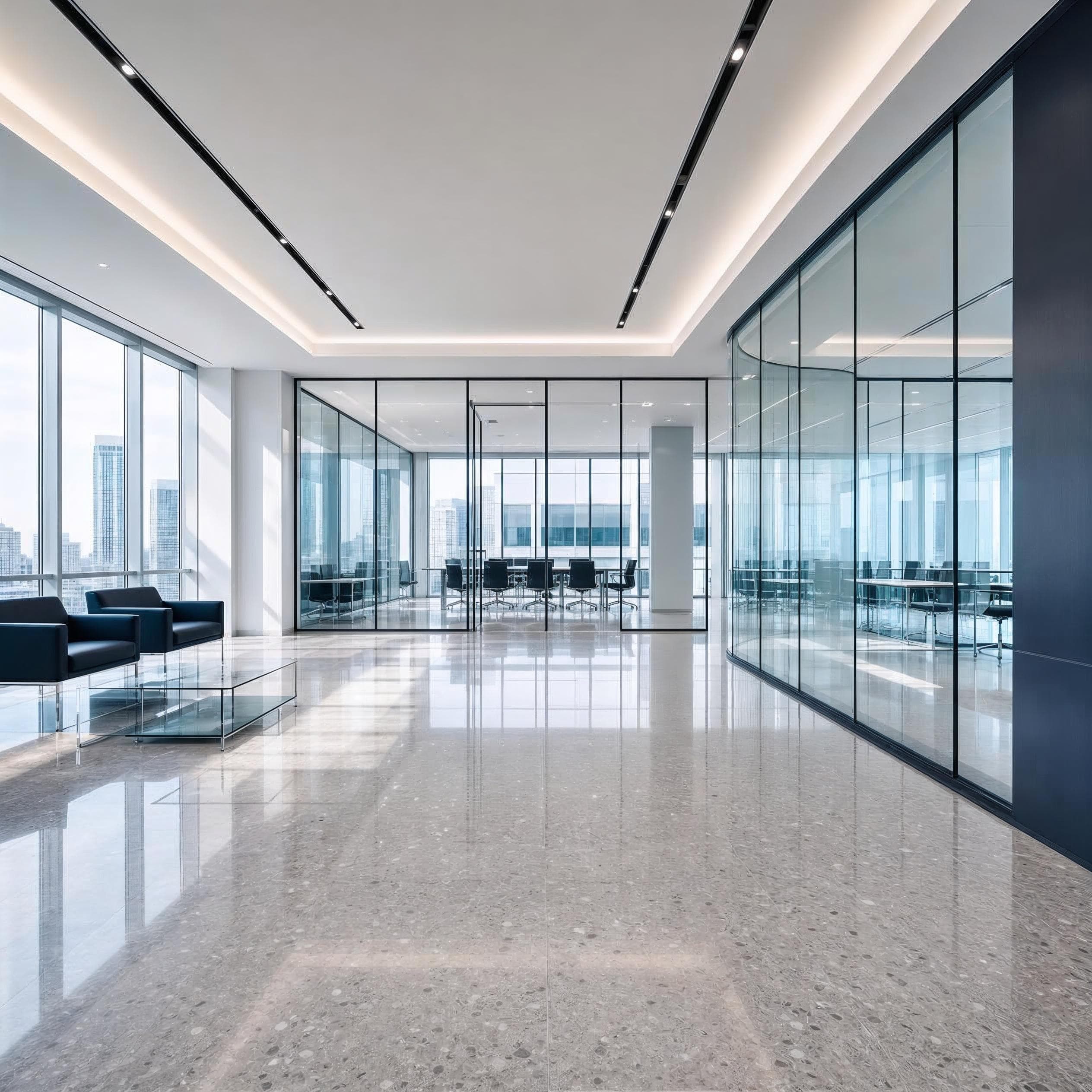 Magic Hands commercial cleaning team servicing a workplace
